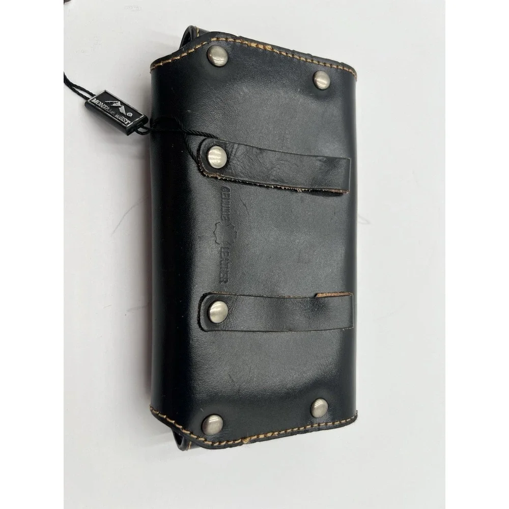 Montana West Black American Flag Leather Belt Loop Holster Cell Phone Case